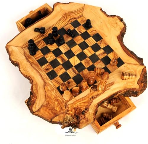 Generisch Schachbrett 33x33 cm inkl. Schachfiguren - Schachspiel für Strategie-Liebhaber ab 15 Jahren von Generisch
