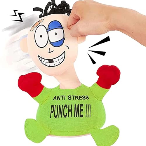 Generisch Schlag Mich Schreiende Puppe - Me Stoffpuppe, 9 Zoll Spielzeug Zur Wutbewältigung, Lustige Anti Stress Plüschpuppe, Antistress Schreibtischspielzeug Für Erwachsene von Generisch