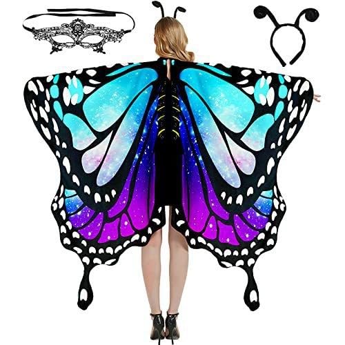 Generisch Schmetterling Kostüm Damen,Schmetterlingsflügel Erwachsene,3-teiliges Set Schmetterling Umhang,Schmetterling Damen Umhang Karneval Schmetterling Damen Kostüm Fasching Damen Generisch Schmetterling Kostüm Damen,Schmetterlingsflügel Erwachsene,3-teiliges Set Schmetterling Umhang,Schmetterling Damen Umhang Karneval Schmetterling Damen Kostüm Fasching Damen von Generisch