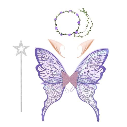Generisch Schmetterlingsfee Kostüm | Halloween Kinderkostüm Mit Schmetterlingsflügeln,Hautschonende Festtagsaccessoires für Frauen & Mädchen Generisch Schmetterlingsfee Kostüm | Halloween Kinderkostüm Mit Schmetterlingsflügeln,Hautschonende Festtagsaccessoires für Frauen & Mädchen von Generisch