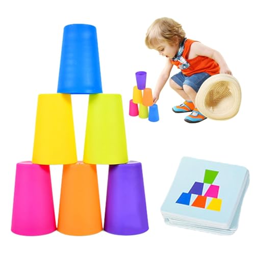 Generisch Schnelle Tassen |Lustiges Cup Stacking Set Quick Cups Trainingsspiel,Speed-Cup-Spiel für Eltern-Kind-Interaktives Stacking-Cup-Spiel von Generisch