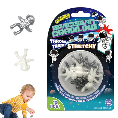 Generisch Schreckensspielzeug, klebrige Wandkletternschreckspielzeug, 12 -propcs lustige -Spielzeugparty -Gefälligkeiten, Halloween Streichmaterial zum Entspannen, Unterhaltung, Spielen, Spielen von Generisch