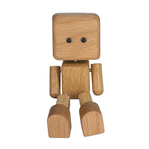 Generisch Schüttelkampfmann Figur, niedliche zitternde Füße Puppe, 2,36x1,46 Zoll, lustiges Holz -Desktop - und Autozubehör für Frauen Vater Vater Ehemann Mutter Freund, Compact von Generisch