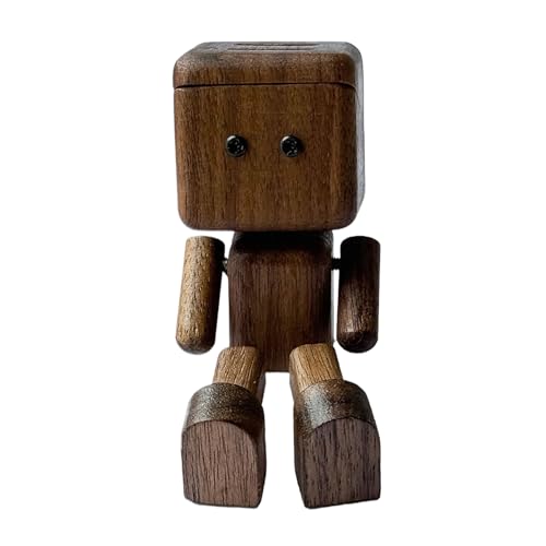 Generisch Schüttelkampfmann Figur, niedliche zitternde Füße Puppe, 2,36x1,46 Zoll, lustiges Holz -Desktop - und Autozubehör für Frauen Vater Vater Ehemann Mutter Freund, Compact von Generisch