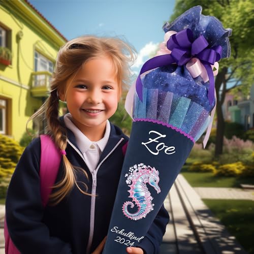 Generisch Schultüte 70 cm Passend zum Schulranzen Step Space Reflect Star Seahorse Zoe für Mädchen zum Schulanfang Generisch Schultüte 70 cm Passend zum Schulranzen Step Space Reflect Star Seahorse Zoe für Mädchen zum Schulanfang von Generisch
