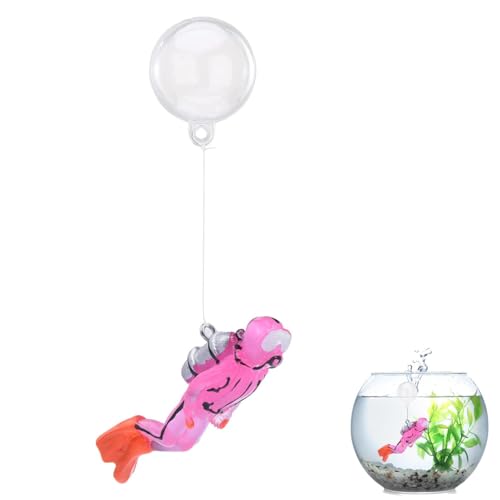 Generisch Schwimmende Aquariendekorationen - Resin Fish Drive Ball Dekorationen für Tank,Aquarium Decor Underwater World Small Floating Ball Miniaturtaucher für Wasser von Generisch