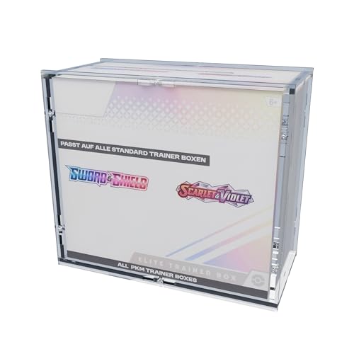 Generisch Selbstaufbau Acryl Case Schutzbox passend für Pokemon TCG Top Elite Trainer Box Sammelkarten Hardcover Protektor Schutzhülle Vitrine von Generisch