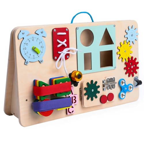 Generisch Sensorik Lernspielzeug Busy Board Montessori XXL – Beidseitige Motoriktafel aus Holz für Kinder – 17 Elemente – Spinner, Zahnräder, Labyrinth Generisch Sensorik Lernspielzeug Busy Board Montessori XXL – Beidseitige Motoriktafel aus Holz für Kinder – 17 Elemente – Spinner, Zahnräder, Labyrinth von Generisch