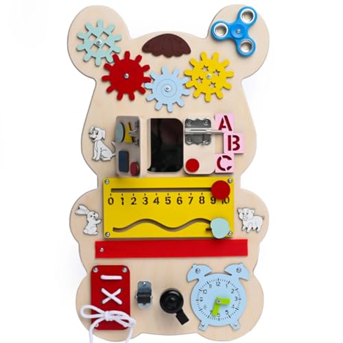 Generisch Sensorik-Montessori-Board XXL Bär – Lernspielzeug für Kinder – Holz Busy Board ab 3 Jahre mit Spinner & Aktivitäten Generisch Sensorik-Montessori-Board XXL Bär – Lernspielzeug für Kinder – Holz Busy Board ab 3 Jahre mit Spinner & Aktivitäten von Generisch
