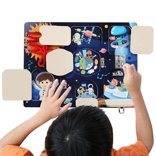 Generisch Sensory Activity Board, Sensory Toys Learning Games, Stringing Unlocking Educational Toys, Travel Toys Toddler Activities for Kids, Preschool Learning Activities for Early Development von Generisch
