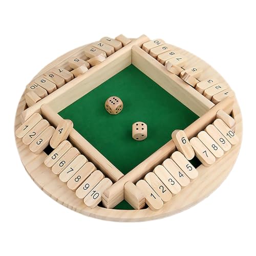 Generisch Shut The Box, Close The Box Spiel,Das Beliebte Würfelspiel Aus Für 1 Bis 4 Spieler Ab 8 Jahren, Hochwertig Spiele, Bunt Tabletop Taktikspiel Mit 2 Würfel von Generisch