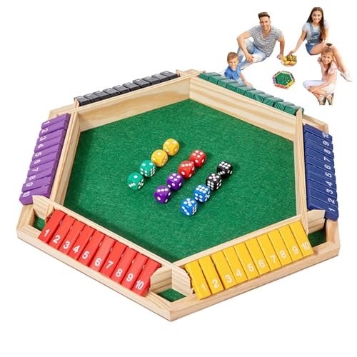 Generisch Shut The Box Würfelspiel,Shut The Box Spiel Shut The Box Würfelspiele aus,Vielseitige Klassische Tabletop-Versionsspiele, Zahlenspiel, Shut up-Spiel für Kinder und Erwachsene von Generisch