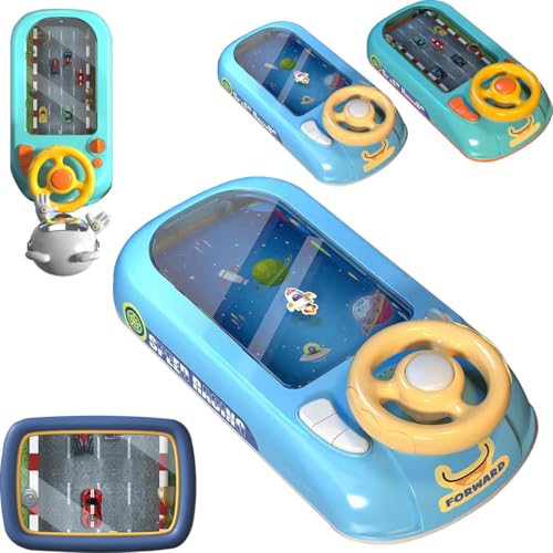 Generisch Simulation Fahren Lenkrad, Racing Adventure Car Lenkrad Spielzeug für Kinder, Musikalische interaktive Simulation Racing Spielzeug für Eltern in der Notwendigkeit Einer Pause(Azul) von Generisch