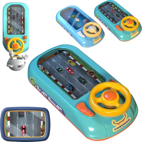 Generisch Simulation Fahren Lenkrad, Racing Adventure Car Lenkrad Spielzeug für Kinder, Musikalische interaktive Simulation Racing Spielzeug für Eltern in der Notwendigkeit Einer Pause(Verde) von Generisch