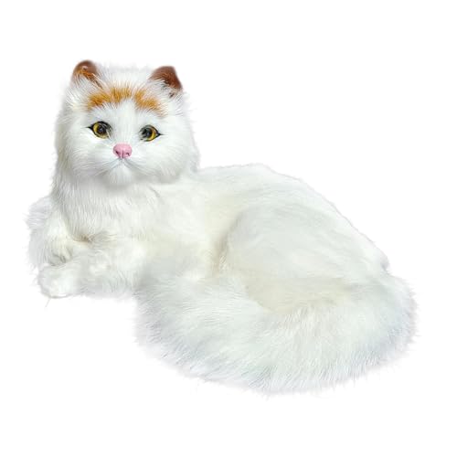 Generisch Simulation Katze | Katze Kuscheltier Simulationsspielzeug,Entzückendes Handgemachtes Katzenspielzeug Für Heimdekoration, Fotografie-Requisiten von Generisch