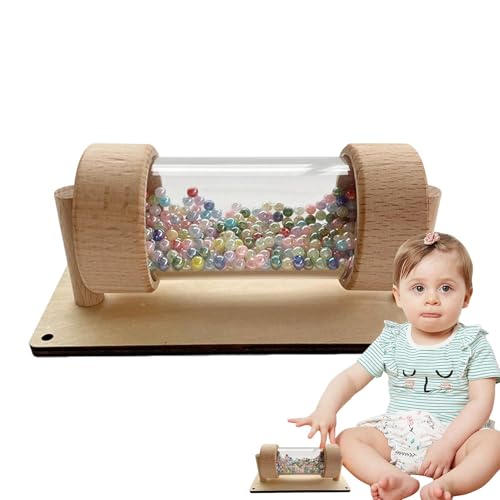 Generisch Simulation Pipe Tubes, Educational Wooden Rainmaker Toy, Board Parts, Children's Sensory Board Accessories for Boys, Girls, Kids, 5.51x1.97x2.48 inches von Generisch
