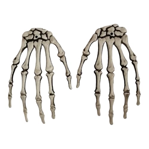 Generisch Skelett-Hand, Skelett-Hände- - 2 gruselige Handknochen-Requisiten | Menschliche Handknochen-Dekoration, Zombie- -Terror, gruseliger Streich, Requisiten für Partygeschenke von Generisch