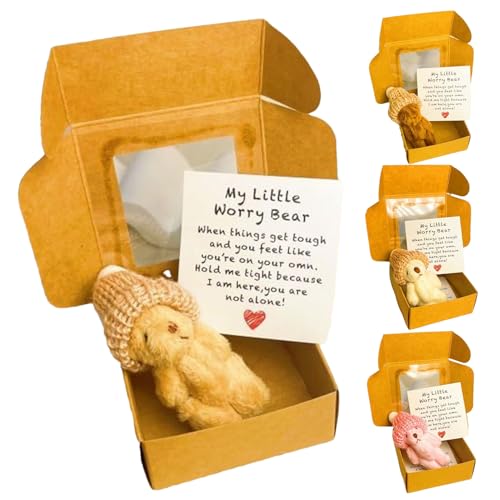 Generisch Small Plush Bear, Stuffed Animal Toy, Handmade Present, Pocket Sized with Inspirational Card, Soft Cuddly for Baby Shower, Graduation, Valentines, 1set Generisch Small Plush Bear, Stuffed Animal Toy, Handmade Present, Pocket Sized with Inspirational Card, Soft Cuddly for Baby Shower, Graduation, Valentines, 1set von Generisch
