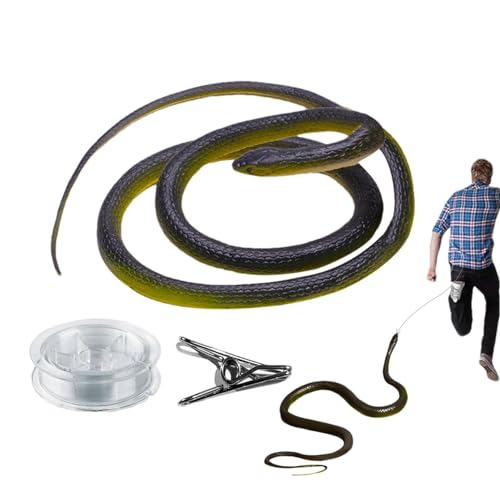 Generisch Snake Prank with String Clip, Clip Snake Prank, Golf Snake Prank with String and Clip, Realistic Rubber Snake A String, Prank Toy Fake Snake Toy That Chases People Generisch Snake Prank with String Clip, Clip Snake Prank, Golf Snake Prank with String and Clip, Realistic Rubber Snake A String, Prank Toy Fake Snake Toy That Chases People von Generisch