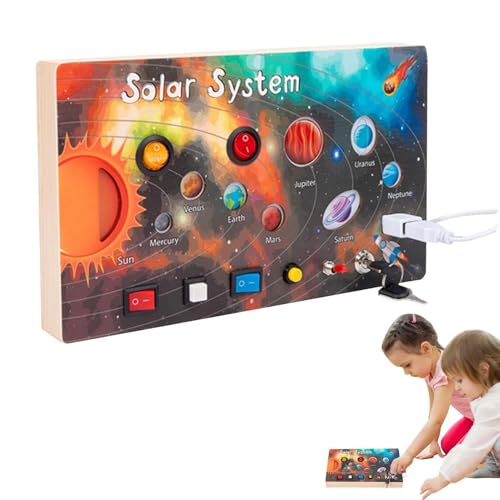 Generisch Solar -System -Board, Kids Sensory Board,Buntes Weltraumlernen - Reisespiele Lernen Spielzeug, Baby -Bildungszapp Der für Familienfeierlichkeiten, Kindertag von Generisch