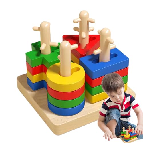 Generisch Sortieren und Stapelspielzeug, Sortieren und Stapelspielzeug - Form Farberkennungsblöcke - Farberkennung Spielset für Mädchen im Alter von 3 bis 6 Jahren, lustiges Stapelspiel Generisch Sortieren und Stapelspielzeug, Sortieren und Stapelspielzeug - Form Farberkennungsblöcke - Farberkennung Spielset für Mädchen im Alter von 3 bis 6 Jahren, lustiges Stapelspiel von Generisch