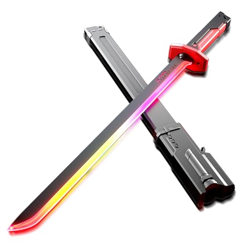 Generisch Sparkblade Sword with Sparks,Light Sword,Great Sword,Prop Weapon for Cosplay,Costume Accessory,Roleplay - Halloweens,Collectible Cosplay Katana Sword Prop for Display (Red) von Generisch