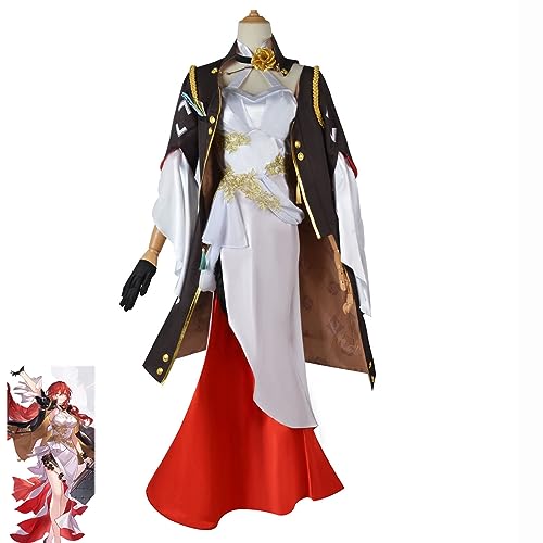 Generisch Spiel Himeko Cosplay Kostüm Frauen Kleid Halloween Party Outfit Komplettes Set,S-Set von Generisch