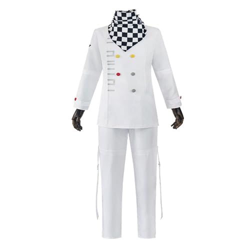 Generisch Spiel Kokichi Oma Cosplay-Kostüm, Weißer Herren-Halloween-Party-Uniform-Anzug,Set-XL von Generisch