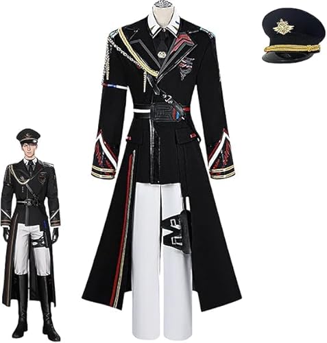 Generisch Spiel Miss Hunter Kostüm Cosplay Outfit Love and Deepspace Kostüm Xavier Zayne Rafayel Uniform Komplettes Set Halloween Karneval Dress Up Anzug für Frauen Mädchen (Caleb, L) von Generisch