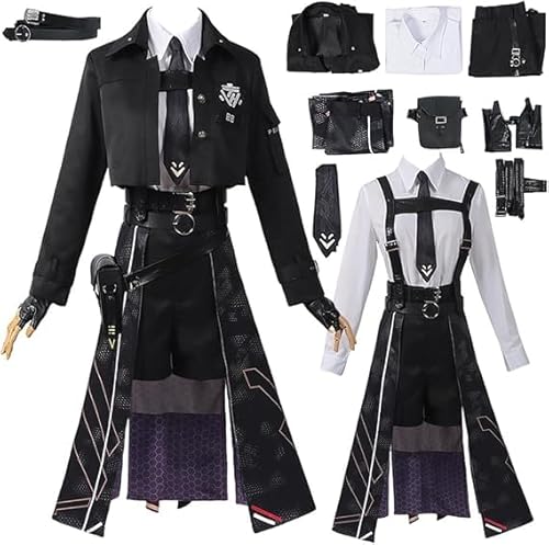 Generisch Spiel Miss Hunter Kostüm Cosplay Outfit Love and Deepspace Kostüm Xavier Zayne Rafayel Uniform Komplettes Set Halloween Karneval Dress Up Anzug für Frauen Mädchen (Hunter, M) von Generisch