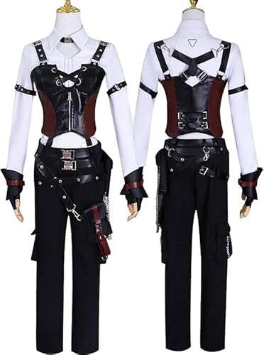Generisch Spiel Miss Hunter Kostüm Cosplay Outfit Love and Deepspace Kostüm Xavier Zayne Rafayel Uniform Komplettes Set Halloween Karneval Dress Up Anzug für Frauen Mädchen (Hunter B, S) von Generisch