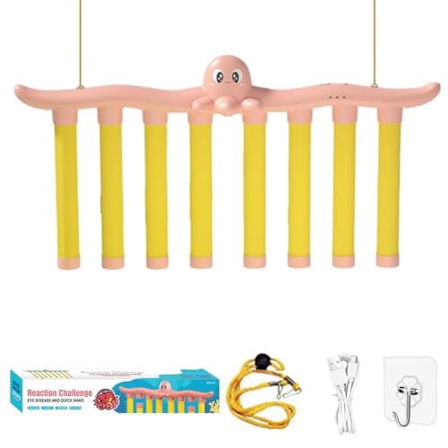 Generisch Spielzeug Fallende Stöcke Spiel,Reaktionstraining Spielspielzeug für Kinder Erwachsene Catching Sticks Training Toys, Hand-Auge-Koordination Spiel (Rosa) von Generisch