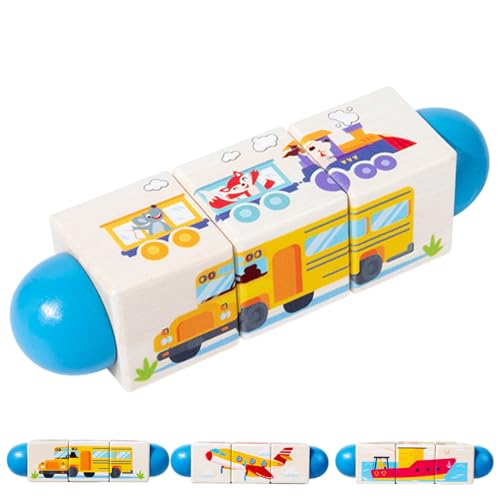 Generisch Spielzeugbausteine ​​für, Bauspielzeug für,Holzbaustein rotierendes Puzzlespiel - Kreatives Vorschulklassenzimmer Bildungsspielzeug für Kindermädchen Kinder Kinder von Generisch