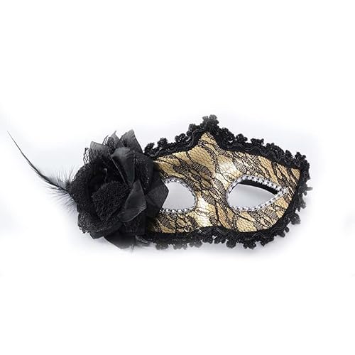 Generisch Spitzen-Halbgesichtsabdeckung Party Floral Cosplay Maske Halloween Kostüm Spielen Requisiten von Generisch