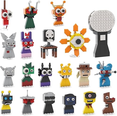 Sprunki Building Blocks Sets, Sprunki Toys, Fun Bot Normal Form, Monster Horror Game Action Figure Model Display and Collectible, Fun Building Bricks for Christmas (B) von Generisch