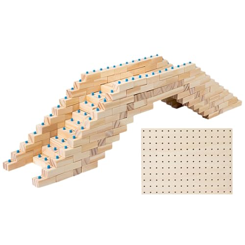 Generisch Stapelbare Bausteine, Kinder Holzblöcke | Baul -Stapelspielzeugset,Vorschullernungspädagogikspielzeug für und Mädchen von Generisch