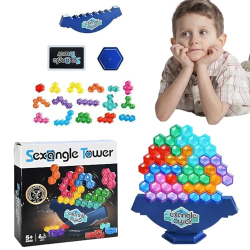 Generisch Stapelblöcke des Turmbalance, Balance -Stapelblöcke - Hexagonale Bausteine Rätsel - Bildungsspielzeug für Kinder, Lernaktivitäten, Partyversorgungen Generisch Stapelblöcke des Turmbalance, Balance -Stapelblöcke - Hexagonale Bausteine Rätsel - Bildungsspielzeug für Kinder, Lernaktivitäten, Partyversorgungen von Generisch
