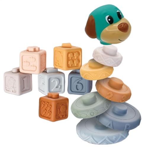 Generisch Stapelblöcke für Kinder, Balance Stacking Block Game - Tierförmige Bunte Stapelblöcke,Brettspiel für Bildungslern, multifunktionales Tabletop-Gebäude für, Mädchen von Generisch