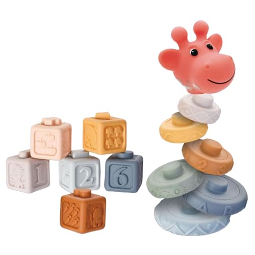 Generisch Stapelblöcke für Kinder, Balance Stacking Block Game - Tierförmige Bunte Stapelsteine ​​ | Brettspiel für Bildungslern, multifunktionales Tabletop-Gebäude für, Mädchen von Generisch
