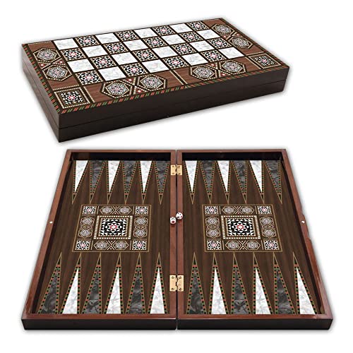 Generisch Star Backgammon1021743, Tavla 25,5x49x6,0 cm, aus Holz (MDF Platten), für 2 bis 4 Spieler ab 6 Jahren von Generisch