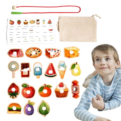 Generisch Steckspiel, Fädelspielzeug, Holz Fädel- und Sortierspiel Ab 3 Jahren Für Kleinkinder Frühförderung Vorschule Generisch Steckspiel, Fädelspielzeug, Holz Fädel- und Sortierspiel Ab 3 Jahren Für Kleinkinder Frühförderung Vorschule von Generisch