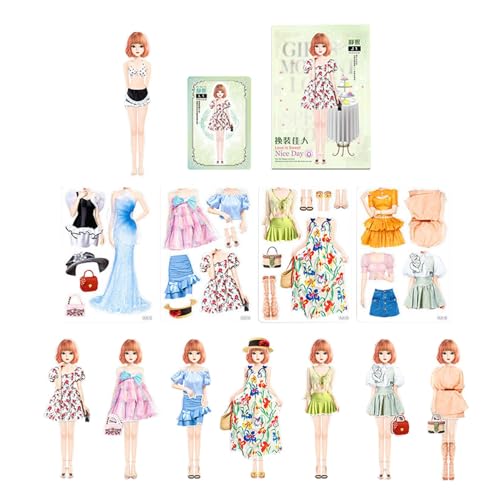 Generisch Sticker Activity Book Princess - Magnetic Princess Dress up Paper Doll Book, Princess Dress up Sticker Book, Princess Magnet Stickers Book, Magnetic Dress up Sticker Book for Girls Aged 3+ von Generisch