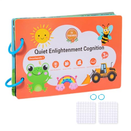 Generisch Sticker Book Toys, Reusable Travel Stickers Notes, Portable Travel Decals, Educational Sticker, Activity Books Fun for Digital Cognition, 8.27x5.51 Inches von Generisch