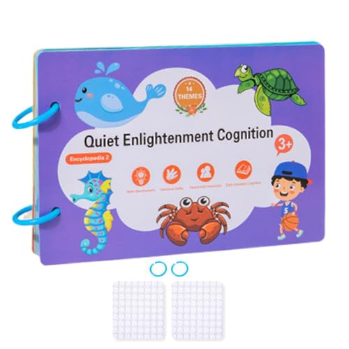 Generisch Sticker Book Toys, Reusable Travel Stickers Notes, Portable Travel Decals, Educational Sticker, Activity Books Fun for Digital Cognition, 8.27x5.51 Inches von Generisch
