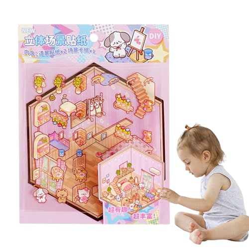 Generisch Sticker Scene, Miniatur-Haus-Aufkleber-Set, Landschaftsbau-Aufkleber Mit -Effekt, Aufkleber Für Hüttenszenen, Handkonto-Aufkleber, Kleine Haustierhaus-Landschaftsaufkleber Für Kinder Generisch Sticker Scene, Miniatur-Haus-Aufkleber-Set, Landschaftsbau-Aufkleber Mit -Effekt, Aufkleber Für Hüttenszenen, Handkonto-Aufkleber, Kleine Haustierhaus-Landschaftsaufkleber Für Kinder von Generisch