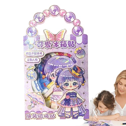 Generisch Stickerbücher für Mädchen, Anziehaufkleber | Prinzessin Wiederverwendbare Aktivitätsbuch Mode-Anziehaufkleber - Stickerbuch, wasserfest, für mehrere Outfits, Aufkleberblock für Mädchen von Generisch