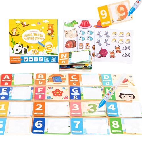 Generisch Stickers Books for Kids, Reusable Toddler Busy Sticker Book, Learning & Education Toys, Preschool Learning Activities, Airplane Travel Toys for Quiet Screen- Fun von Generisch