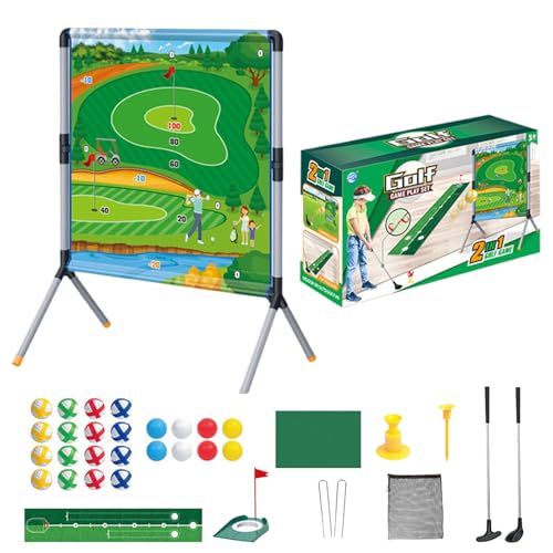 Generisch Sticky Golfspiel - Golf Training Aid Outdoor Spiele | Sportspielzeug Set mit Puttmatte Golfzubehör für Training Drinnen & Draußen Garten von Generisch