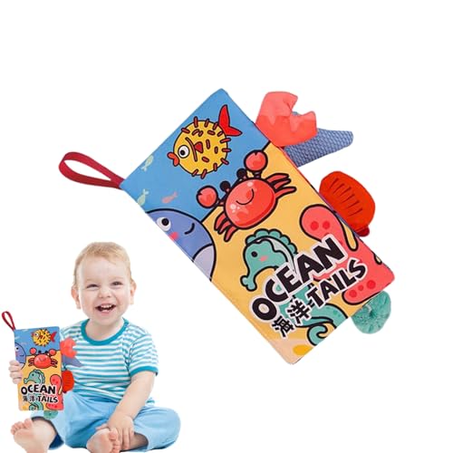 Generisch Stoffbuch | Tails Stoffbuch - Interaktives Spielzeug Zur Frühentwicklung Mit Mehreren Texturen, Fühlbuch Mit Dschungel & Meeresmotiv Für Sinnesaktivitäten Bei Kindern Generisch Stoffbuch | Tails Stoffbuch - Interaktives Spielzeug Zur Frühentwicklung Mit Mehreren Texturen, Fühlbuch Mit Dschungel & Meeresmotiv Für Sinnesaktivitäten Bei Kindern von Generisch