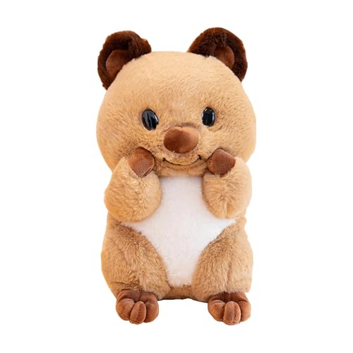 Generisch Stoffed Animal - Simulation Kaninchenfell Kängern Känguru -Puppe | Soft Plüsch Throw Pillow | Entzückendes Tierpuppenspielzeug ausgestopftes Tierplüschspielzeug für Wohnzimmer Schlafzimm von Generisch